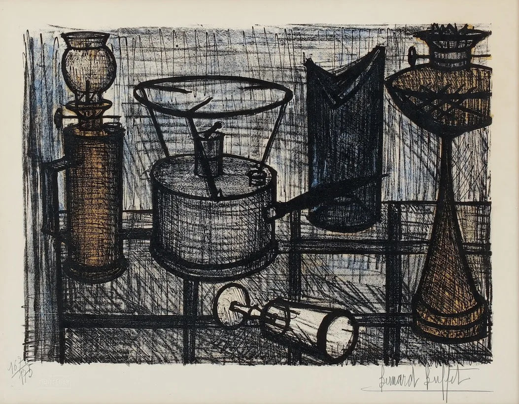 ベルナール・ビュッフェ「Nature morte a la lampe」